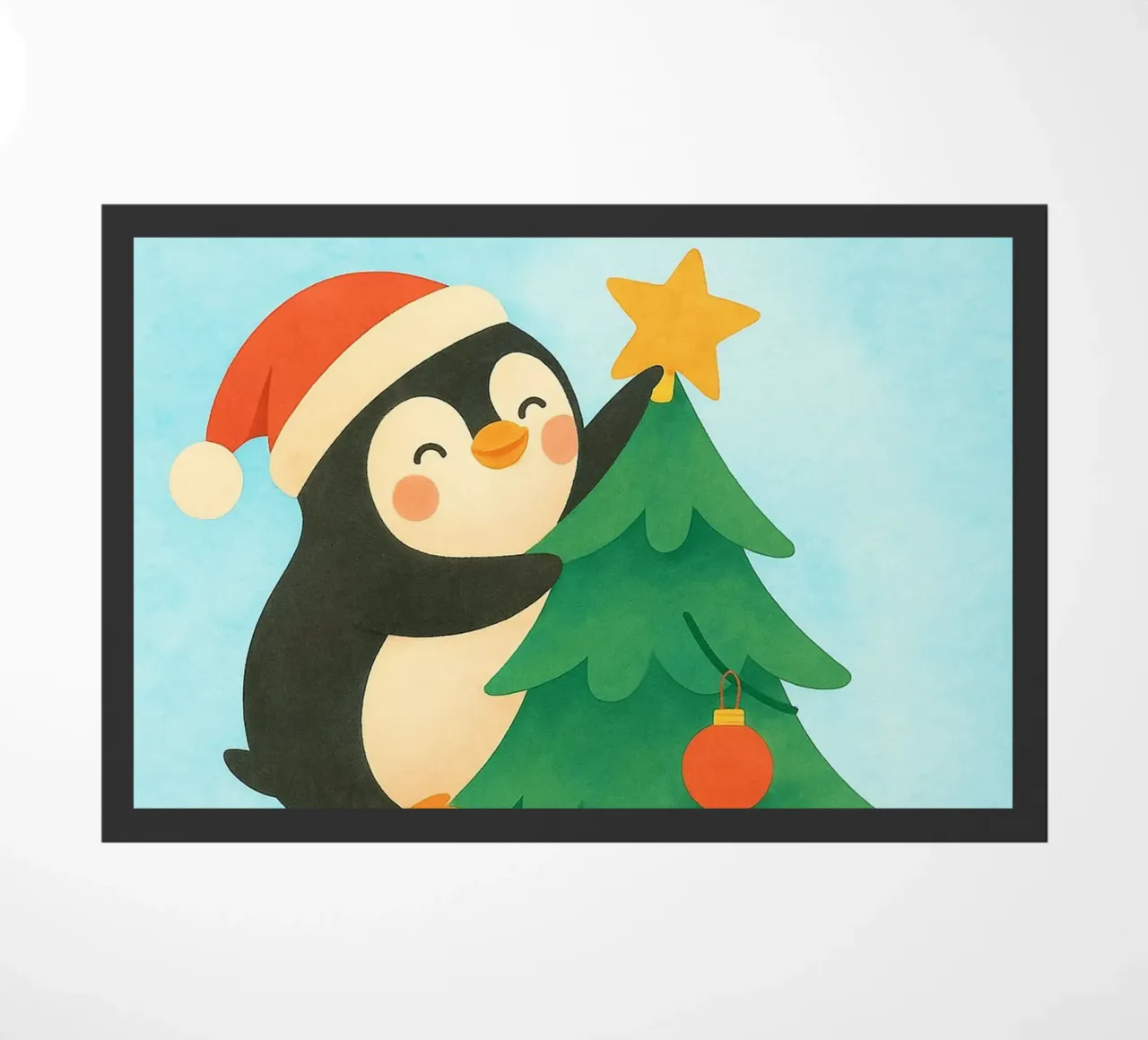 pinguino di Natale zerbino da SADELA