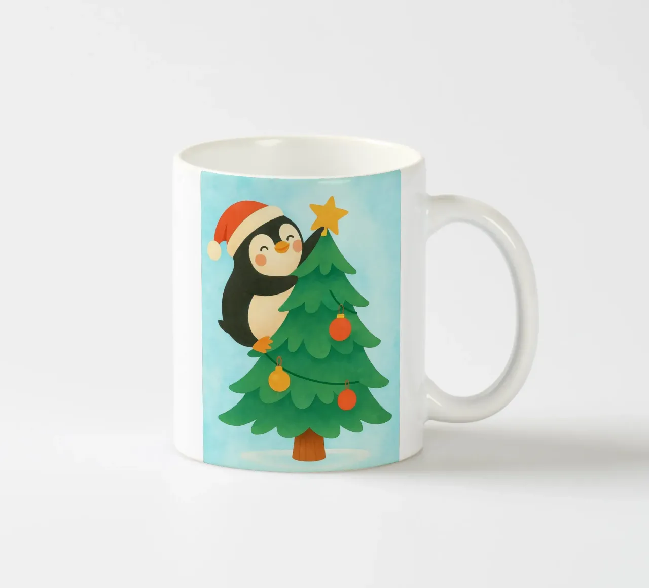 pinguino di Natale tazza in ceramica da SADELA
