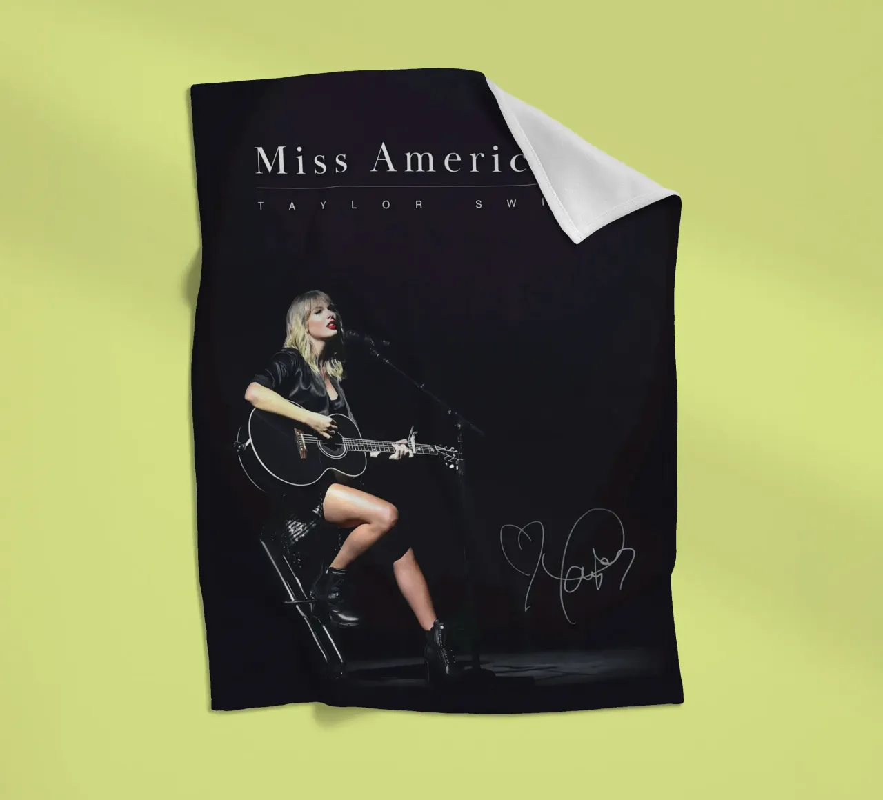 Poster con stampa pastello di Taylor Swift coperta in pile da dfgtfdt