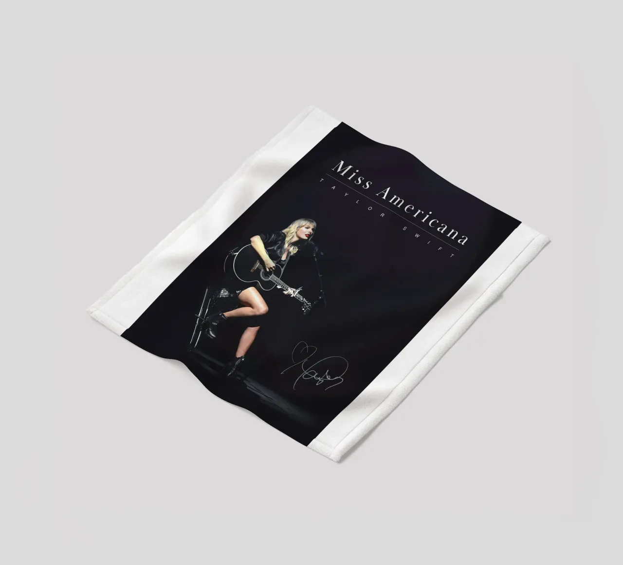 Poster con stampa pastello di Taylor Swift coperta in pile da dfgtfdt