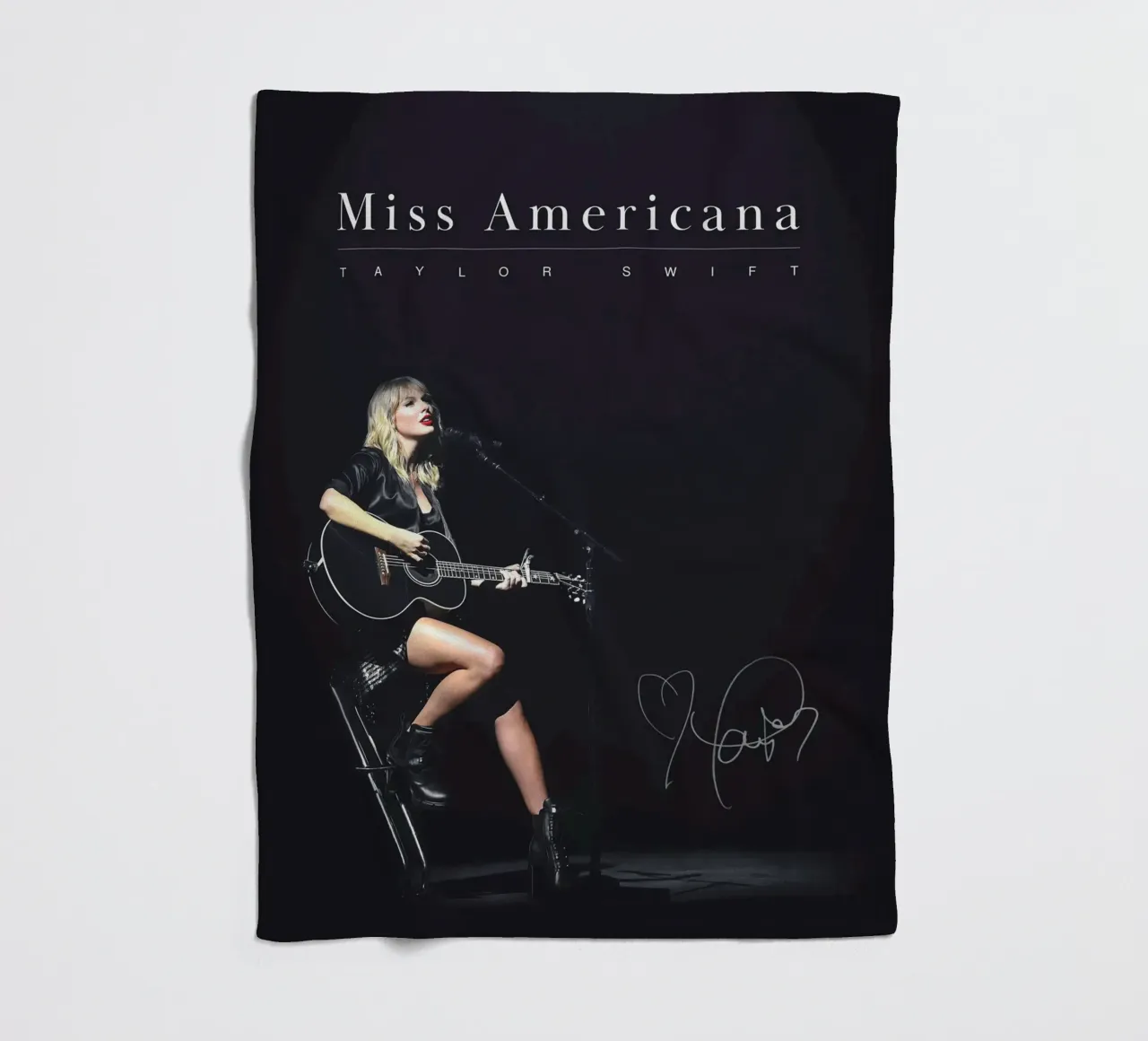 Poster con stampa pastello di Taylor Swift coperta in pile da dfgtfdt