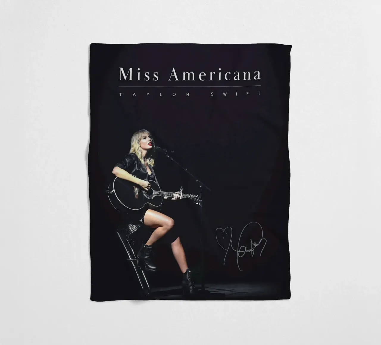 Poster con stampa pastello di Taylor Swift coperta in pile da dfgtfdt