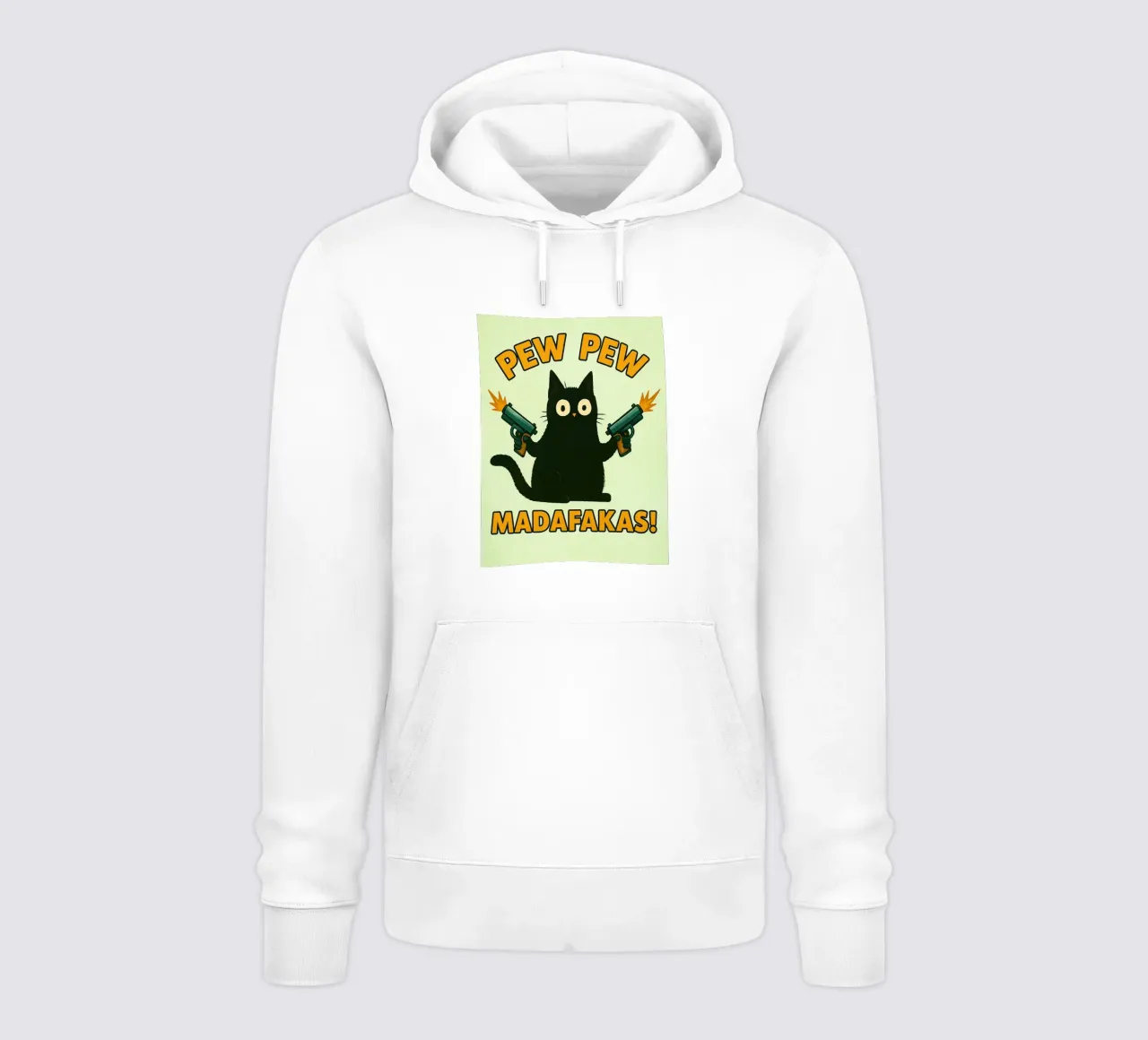 gatto pew pew madafakas felpa con cappuccio da SADELA