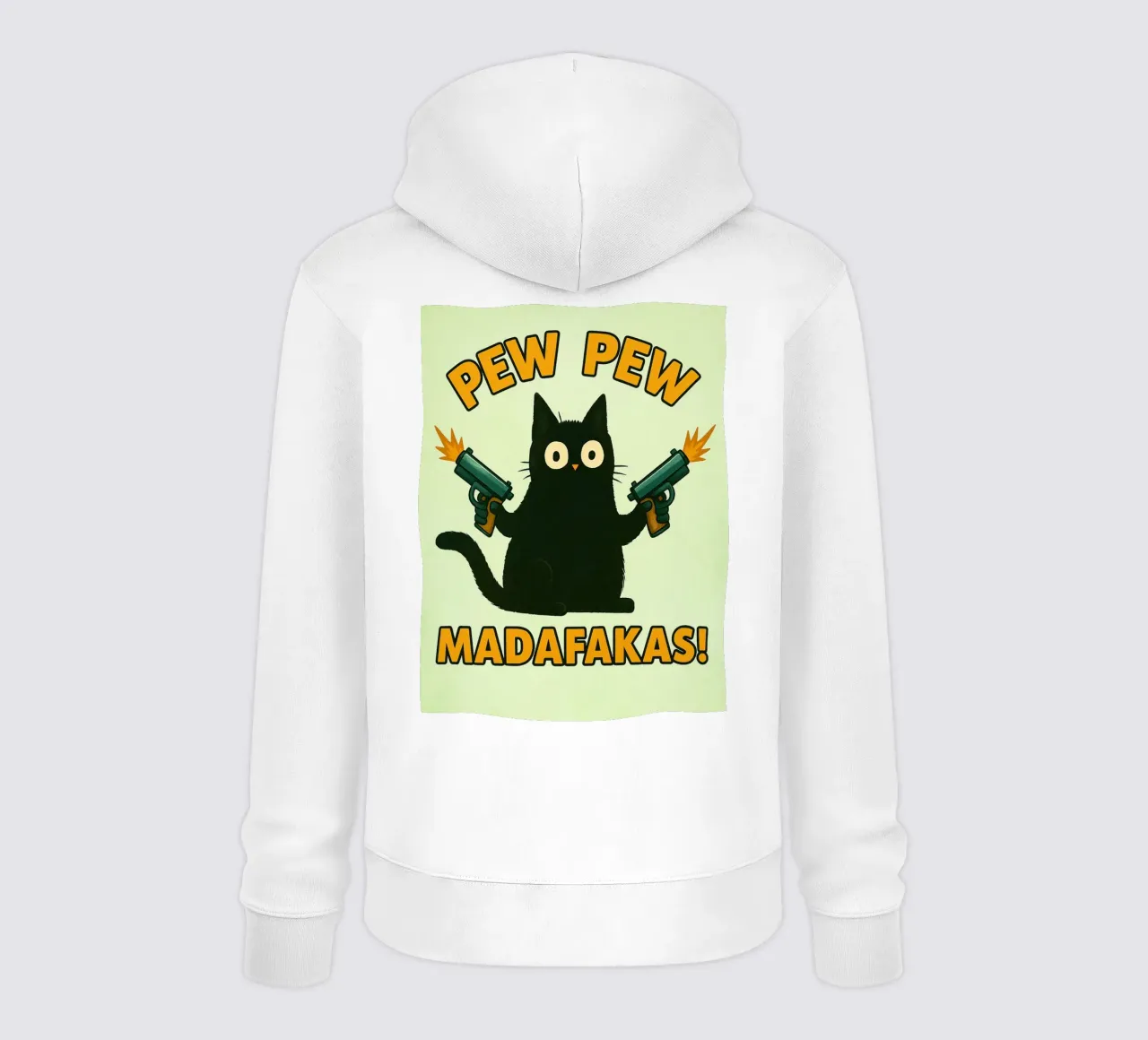 gatto pew pew madafakas felpa con cappuccio da SADELA