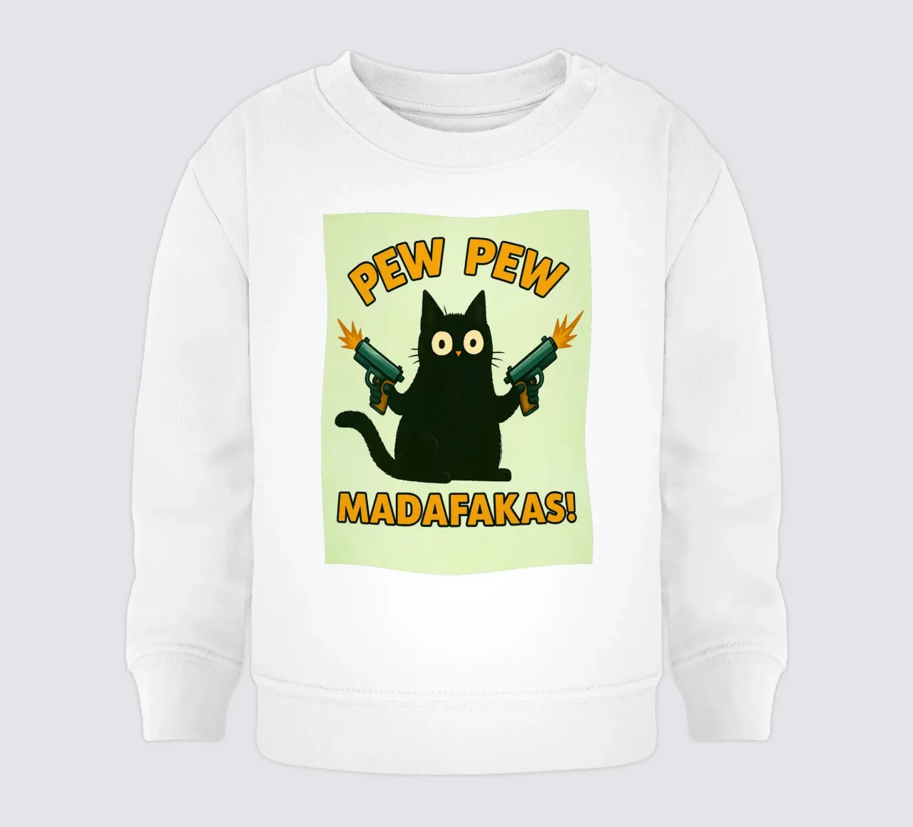 gatto pew pew madafakas felpa neonato da SADELA