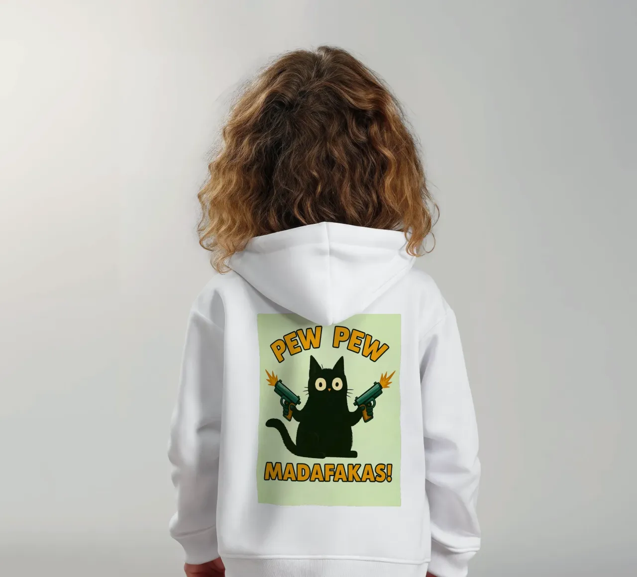 gatto pew pew madafakas felpa bambino con cappuccio da SADELA