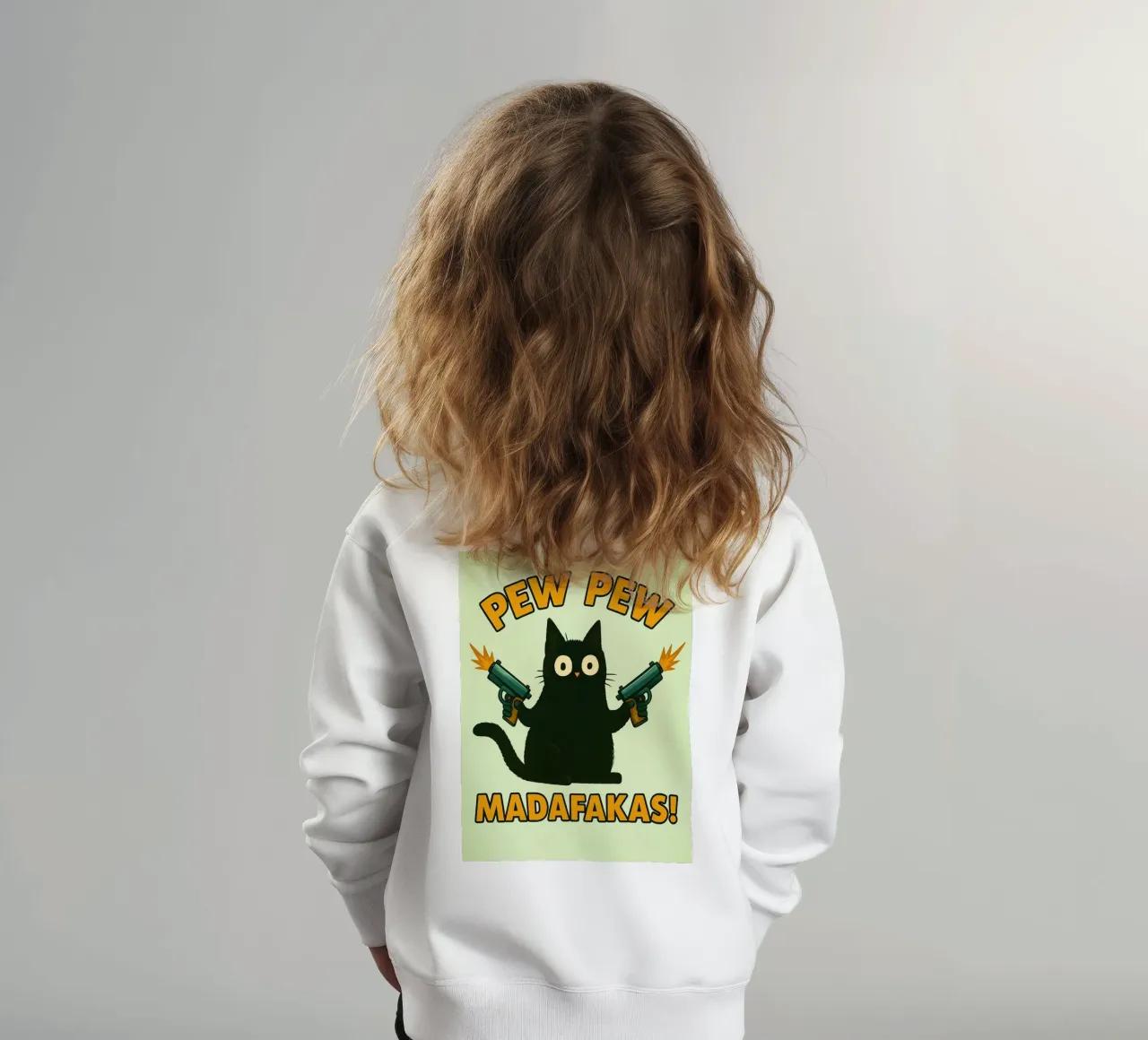 gatto pew pew madafakas felpa bambino da SADELA