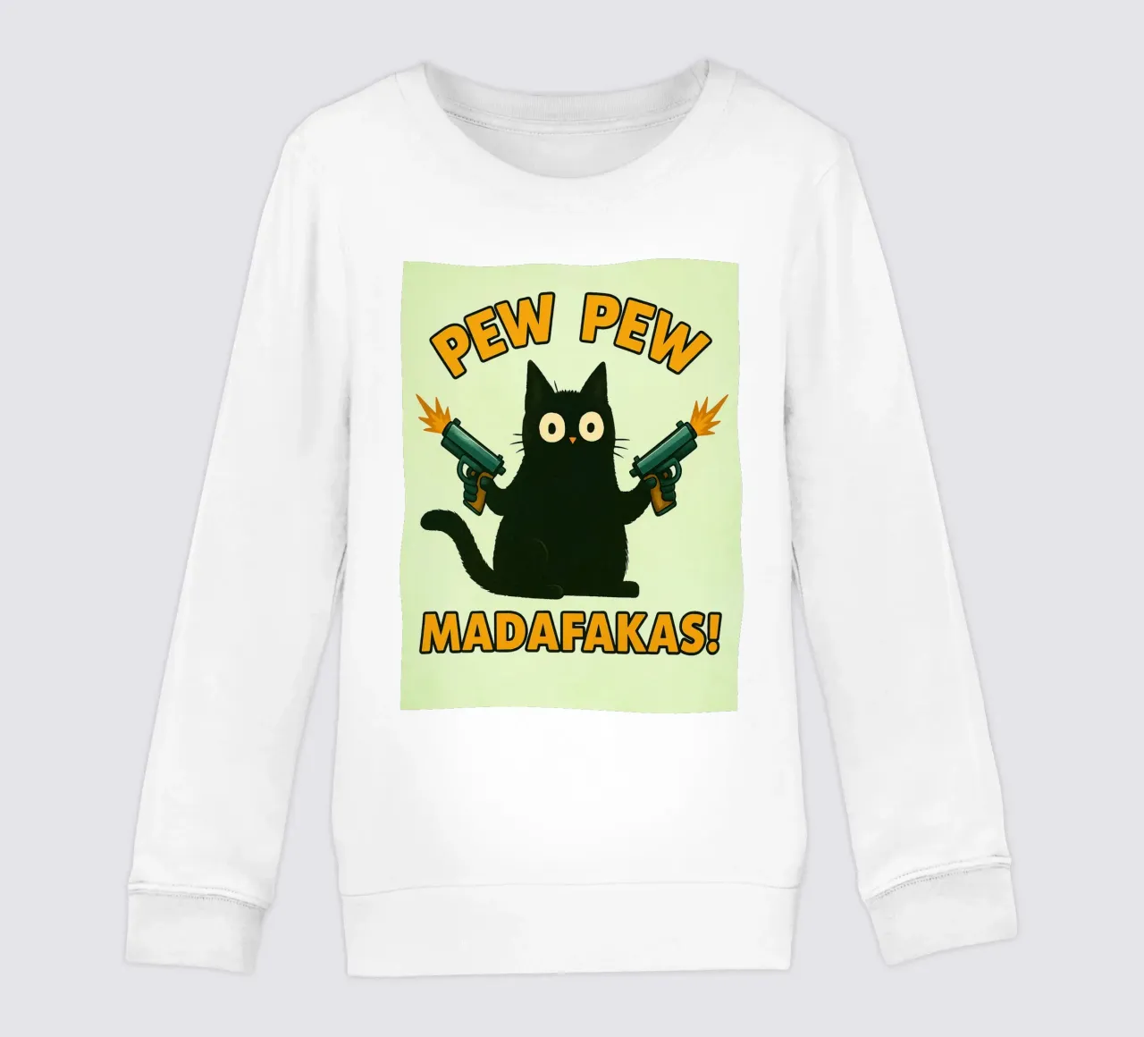gatto pew pew madafakas felpa bambino da SADELA