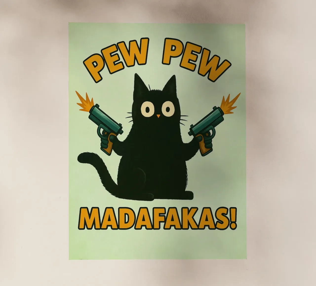 gatto pew pew madafakas pellicola backlit da SADELA