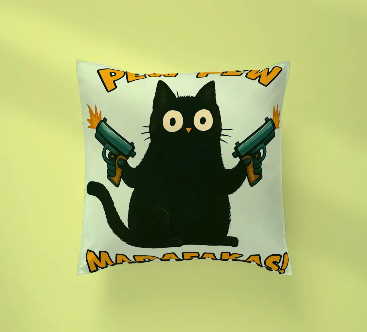 gatto pew pew madafakas cuscino da SADELA