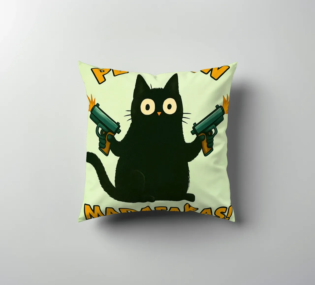 gatto pew pew madafakas cuscino da SADELA