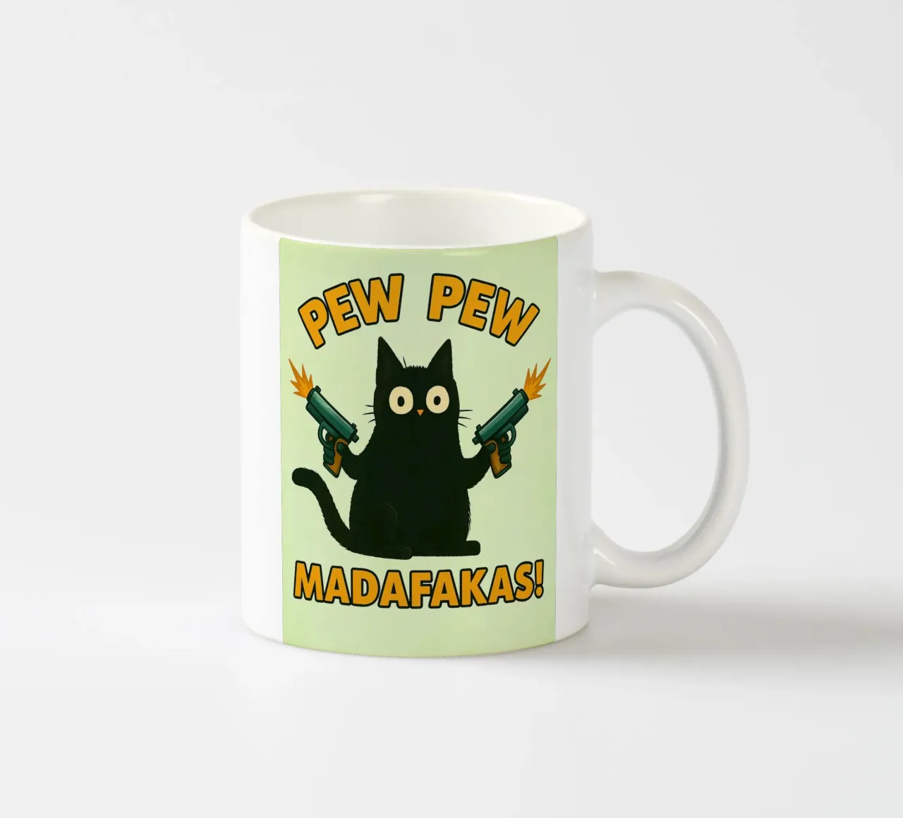 gatto pew pew madafakas tazza in ceramica da SADELA