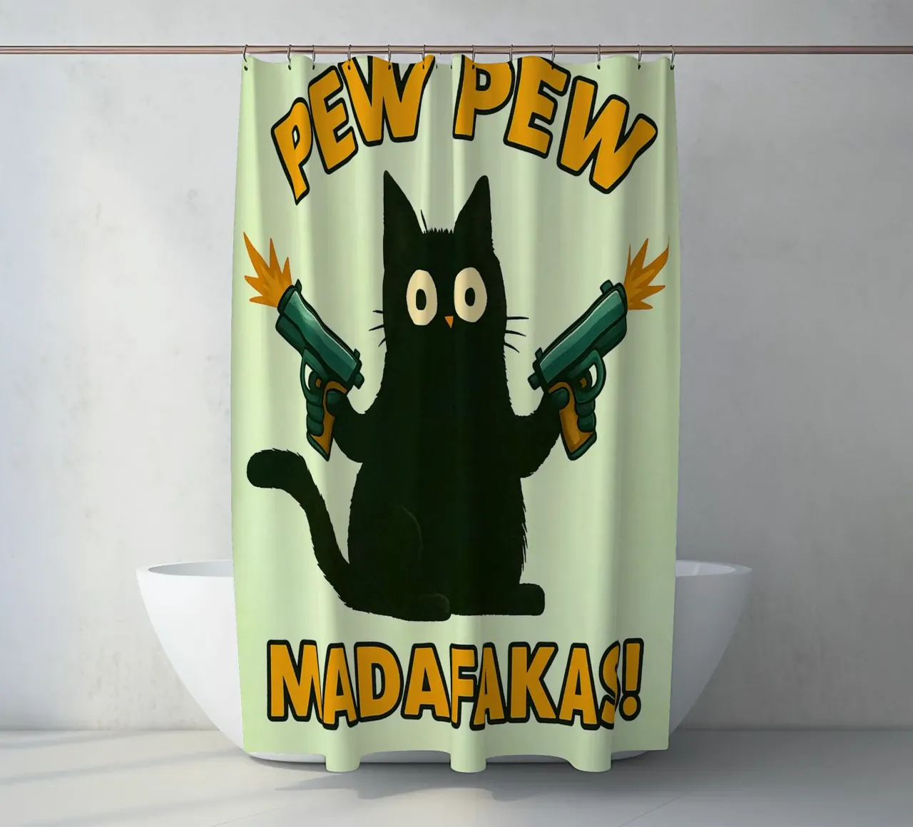 gatto pew pew madafakas tenda da doccia da SADELA