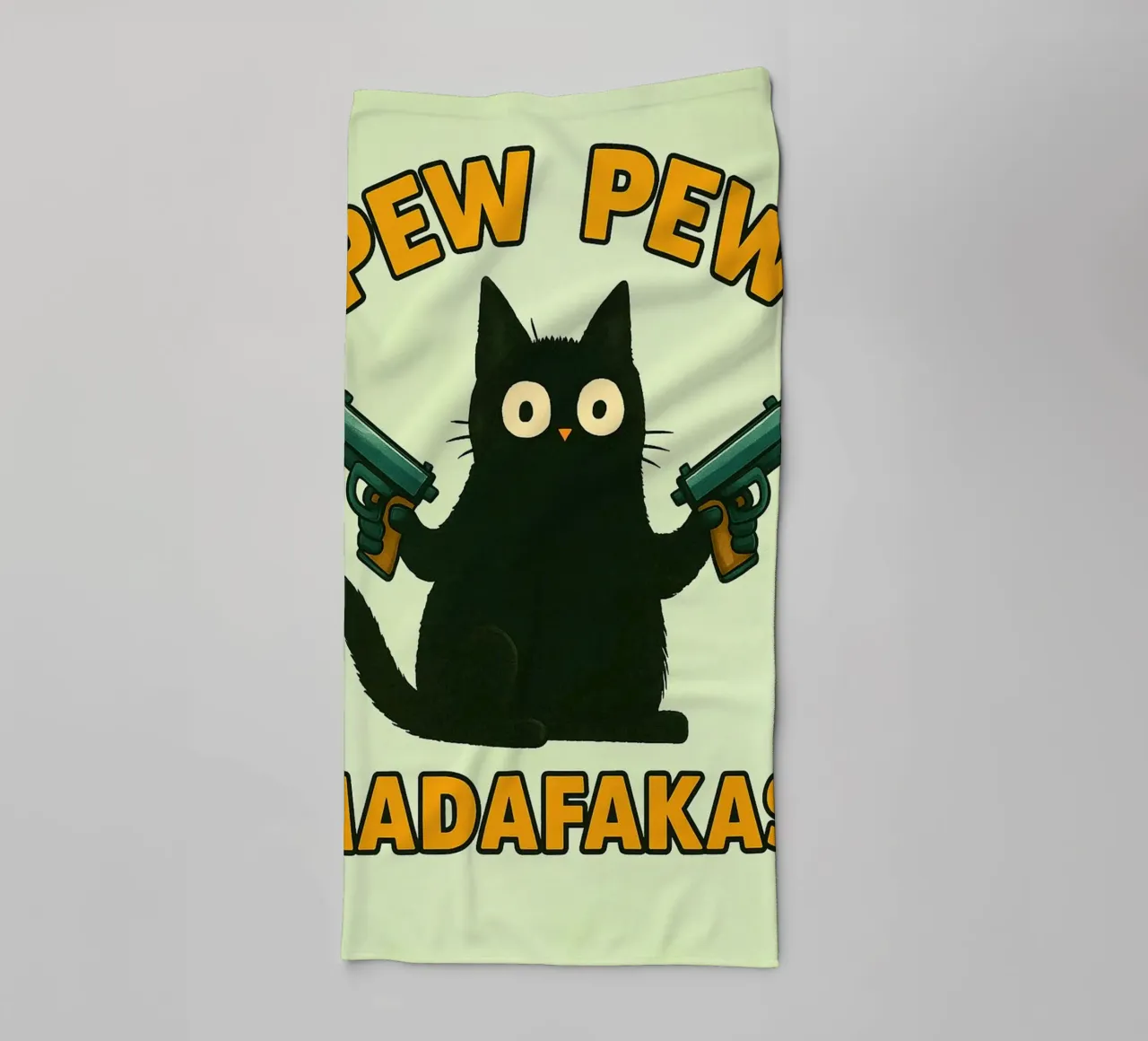 pew pew madafakas cat towel by SADELA
