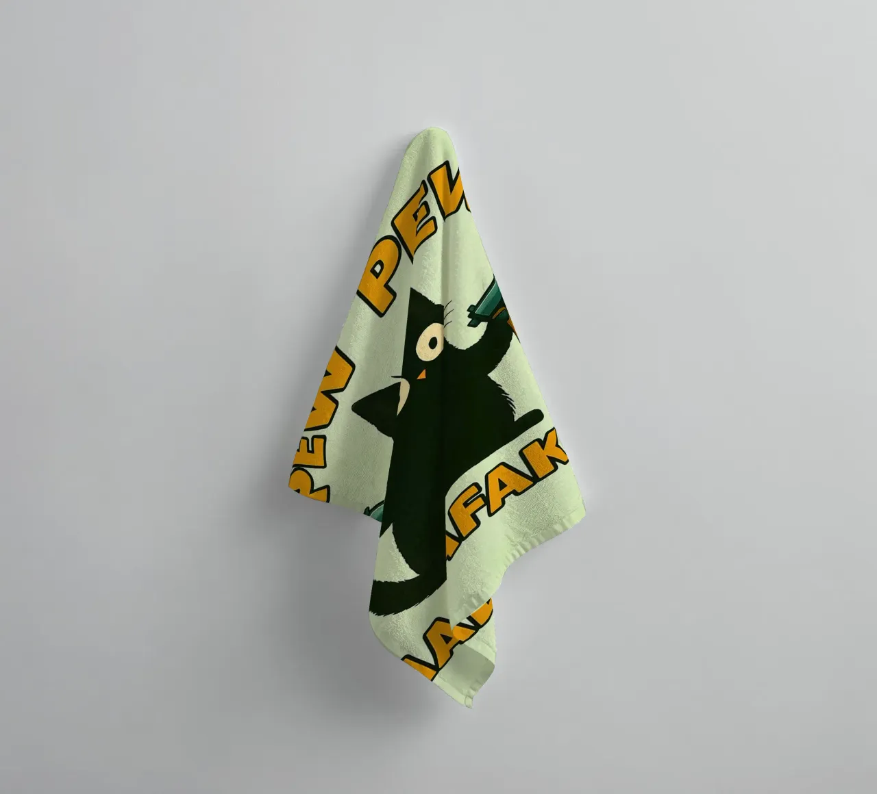 pew pew madafakas cat towel by SADELA