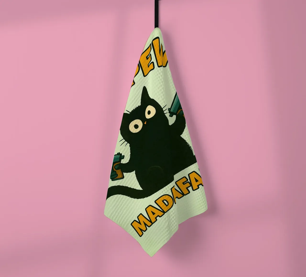 pew pew madafakas Katze Geschirrtuch von SADELA