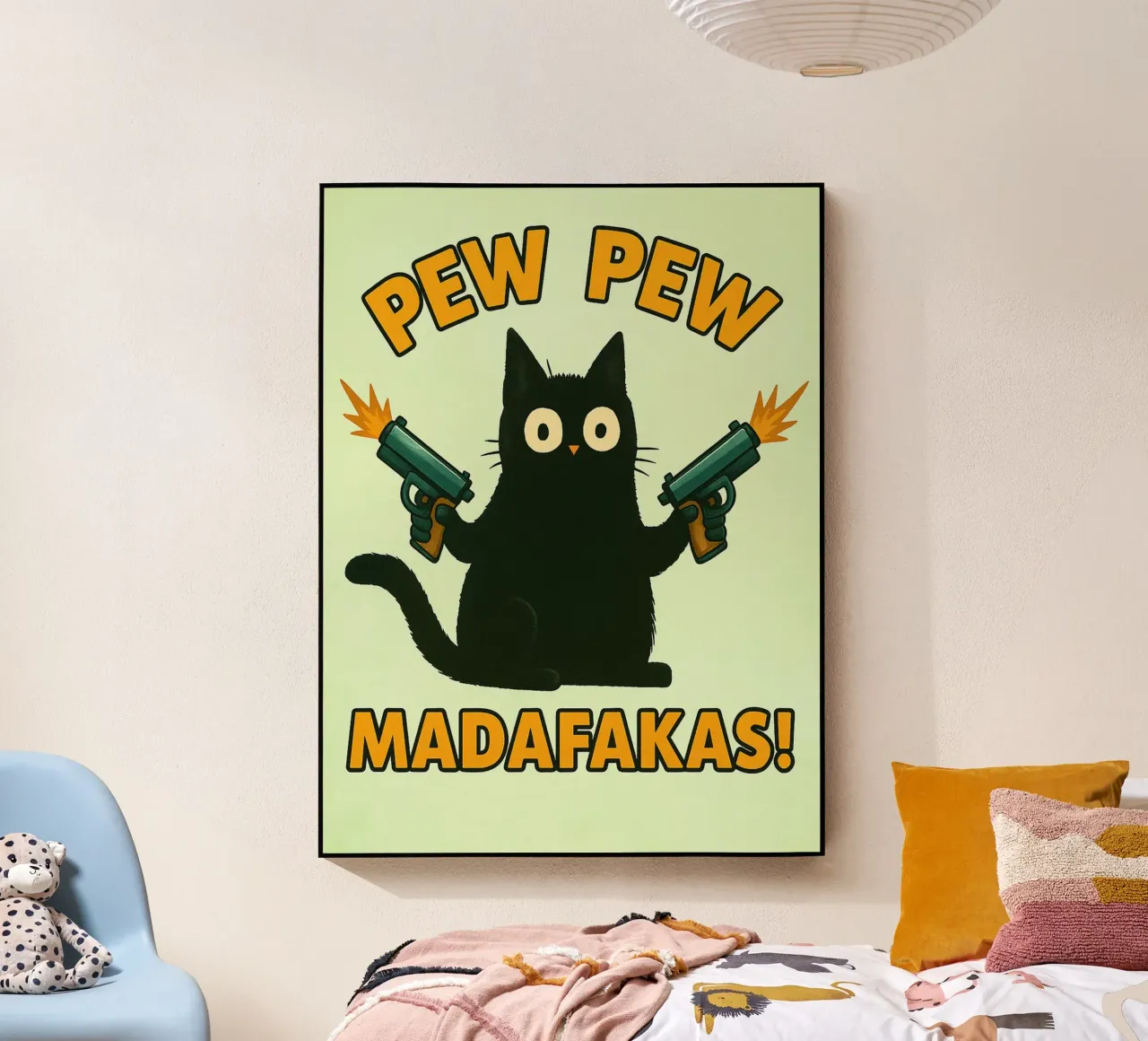 gatto pew pew madafakas plexiglass da SADELA