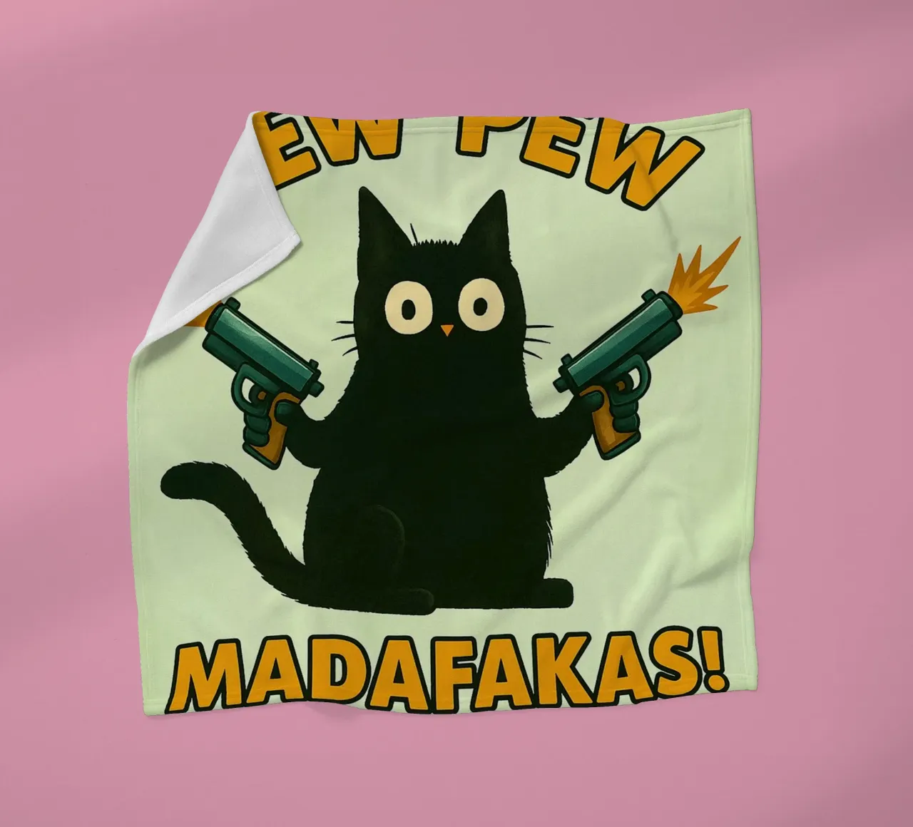 gatto pew pew madafakas coperta in pile da SADELA