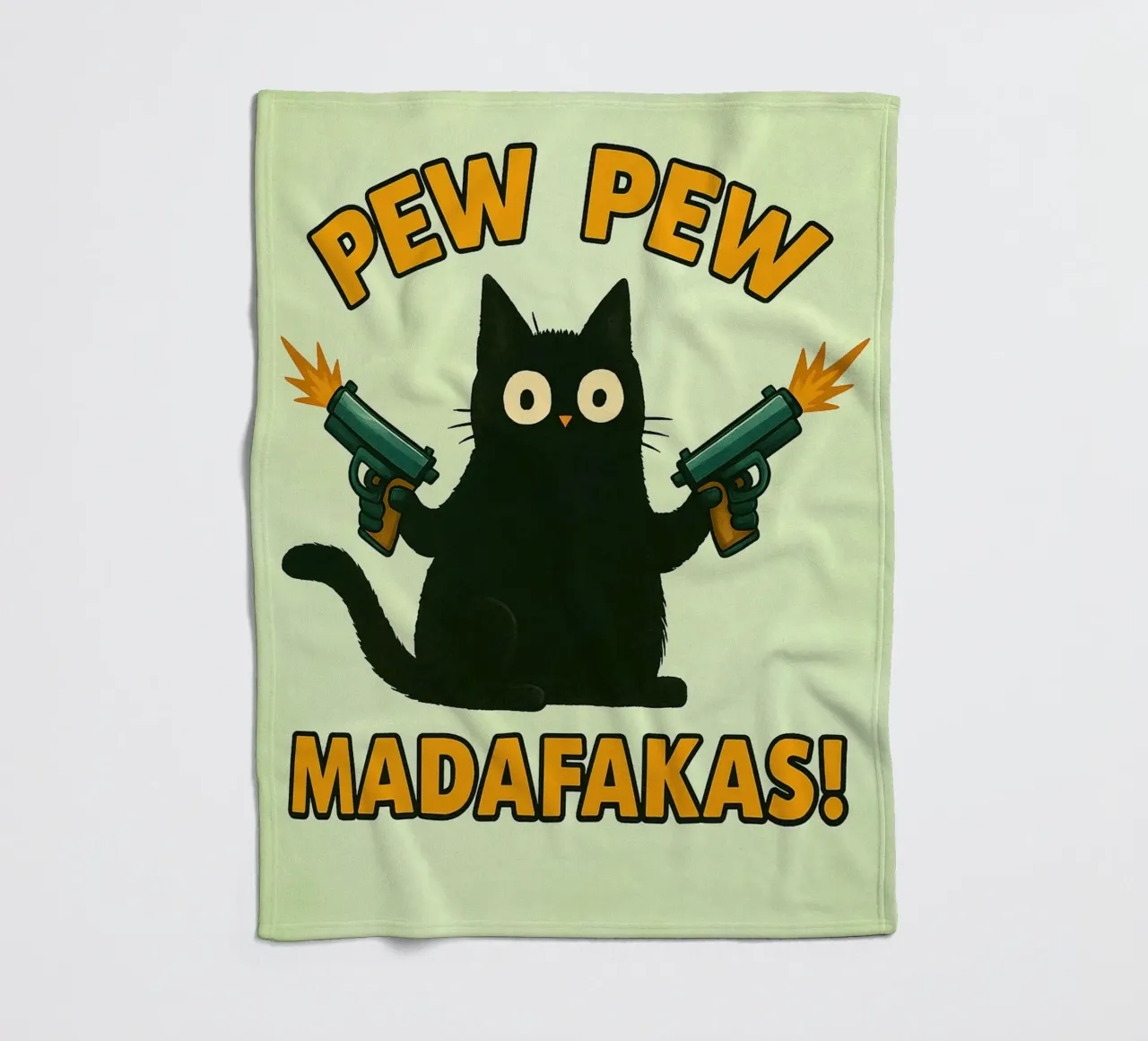 gatto pew pew madafakas coperta in pile da SADELA