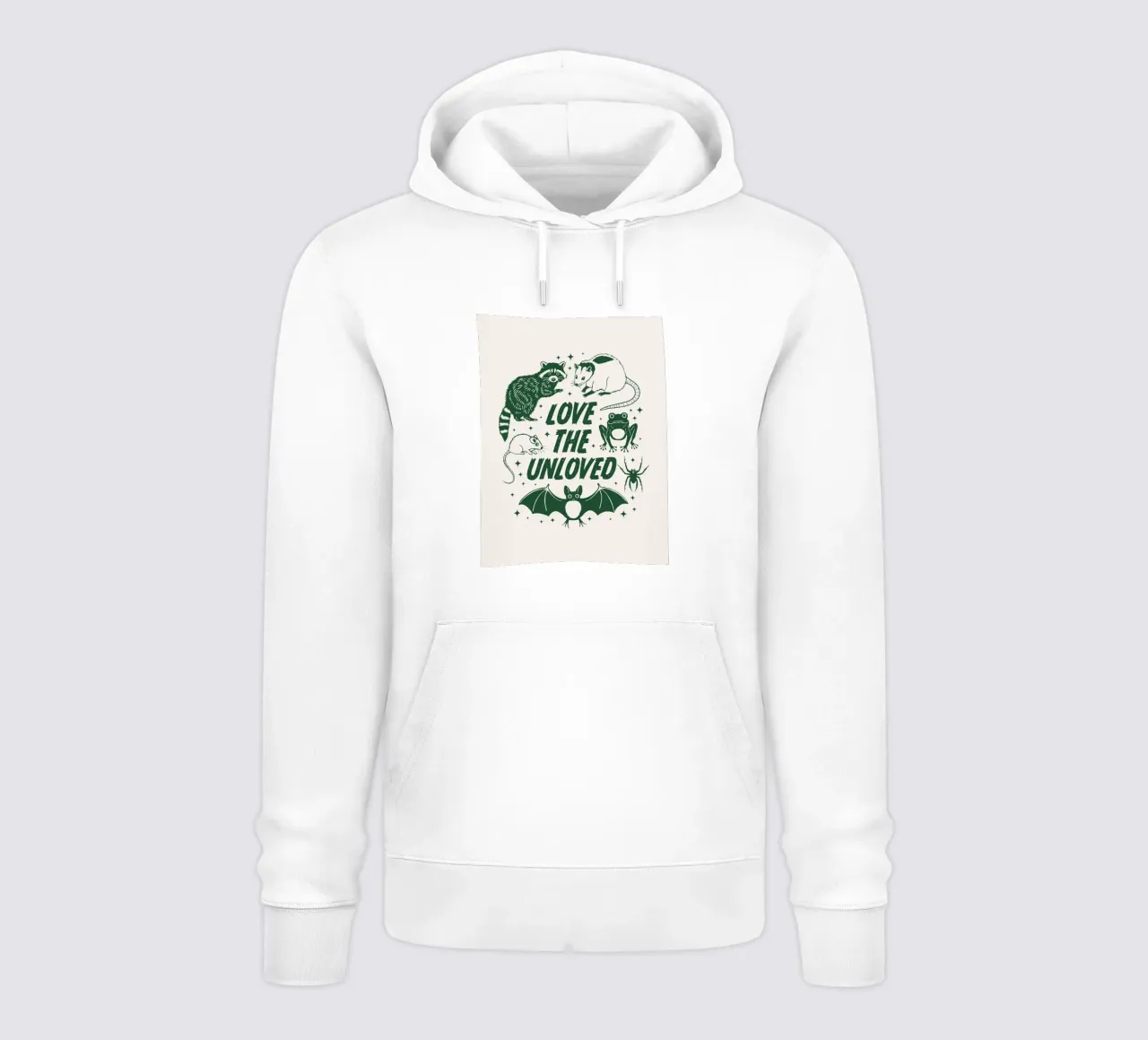 Amare chi non è amato felpa con cappuccio da Eco Rebel Creative
