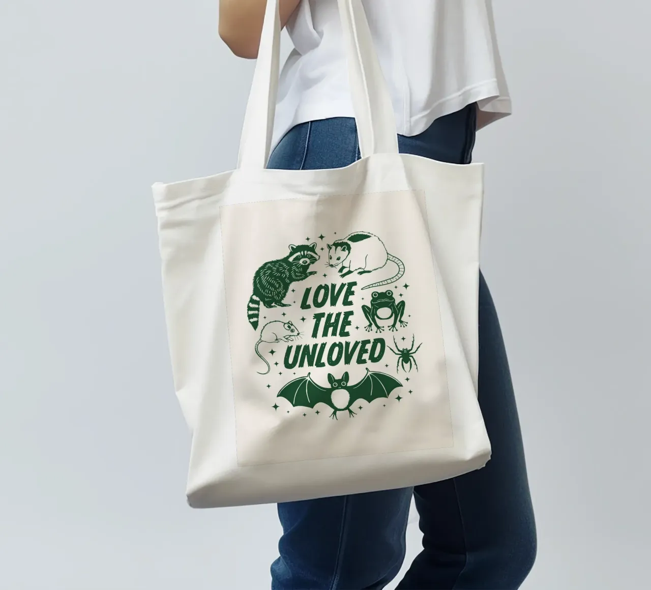 Amare chi non è amato borsa in juta da Eco Rebel Creative