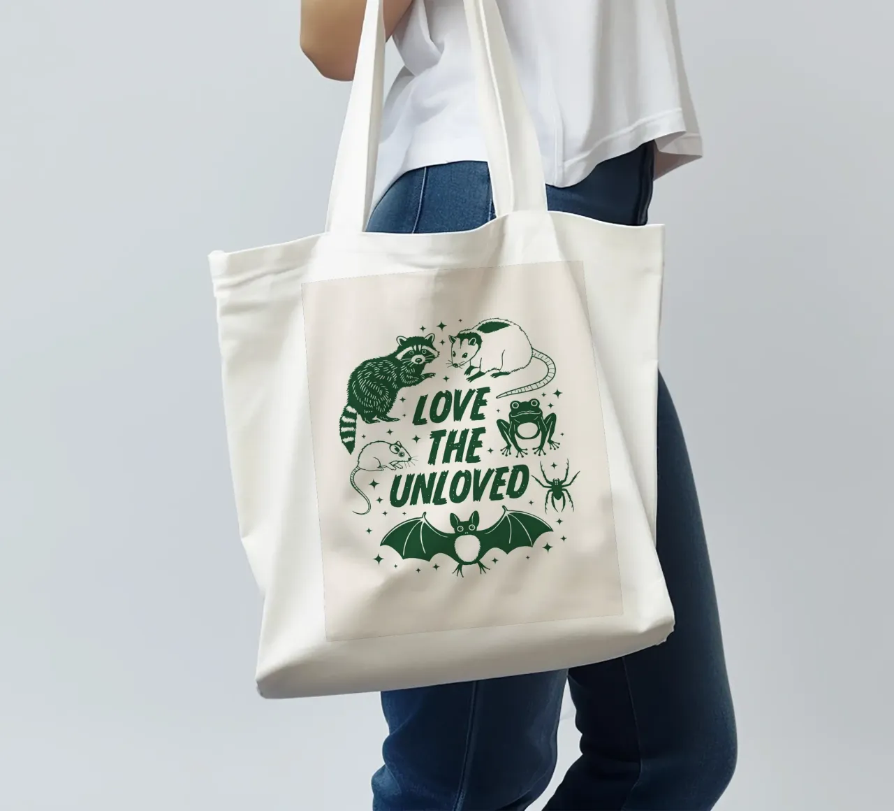 Amare chi non è amato borsa in juta da Eco Rebel Creative