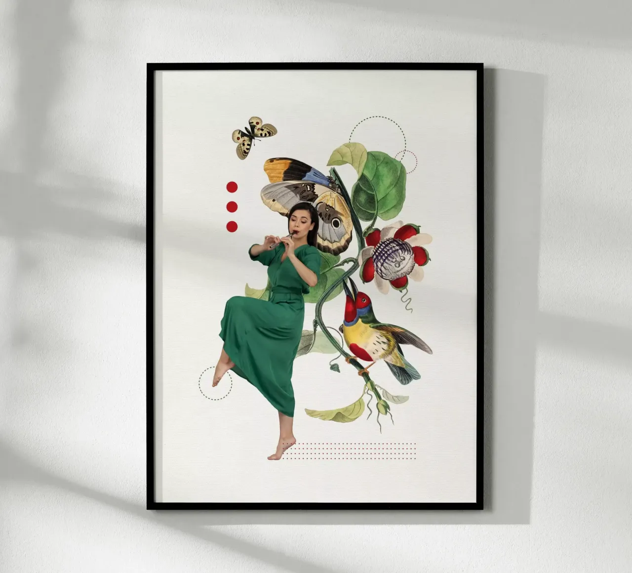 Collageri - Figlia della Natura 05 poster con telaio in alluminio da The Artcircle