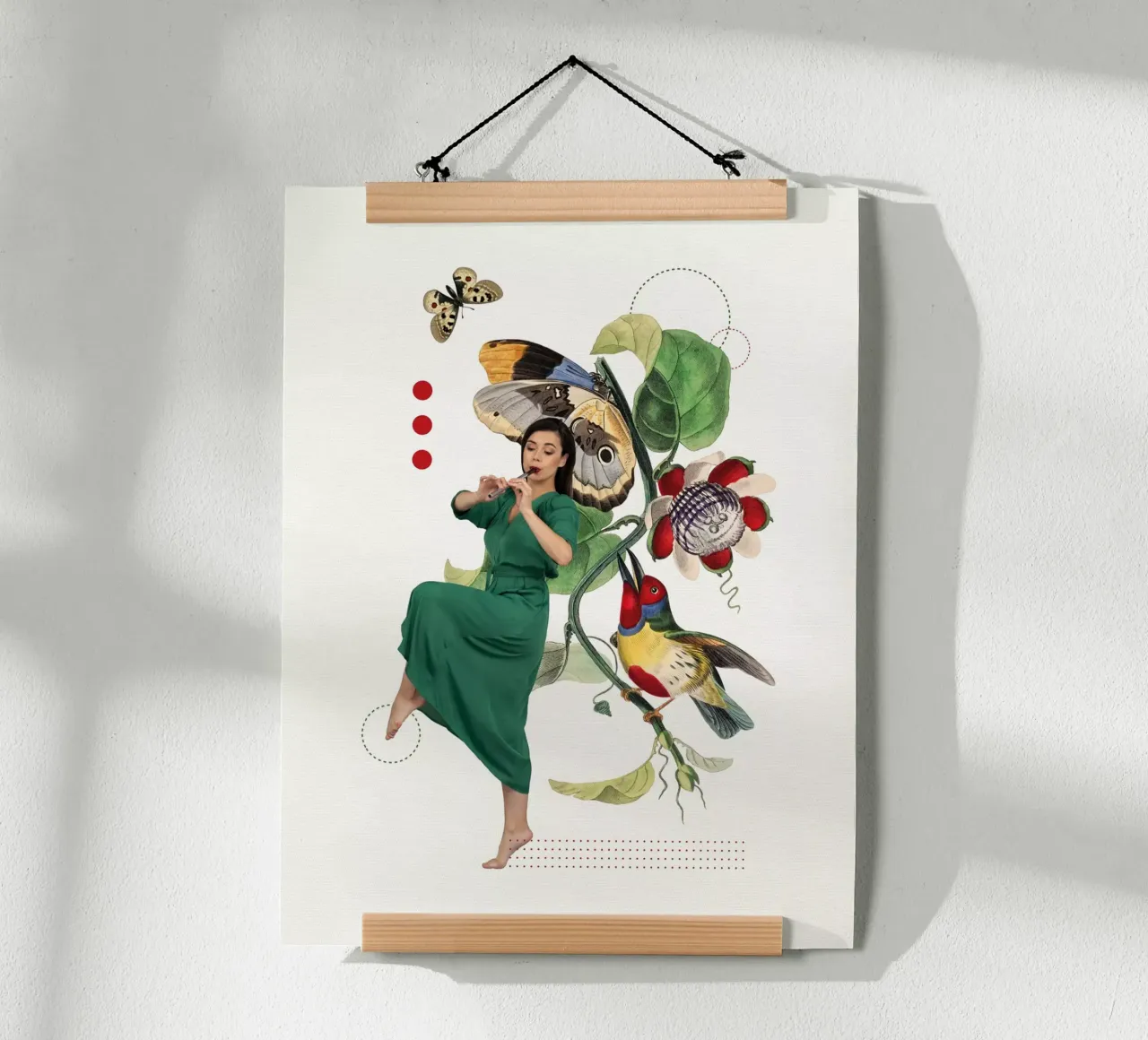 Collageri - Figlia della Natura 05 poster con telaio in alluminio da The Artcircle
