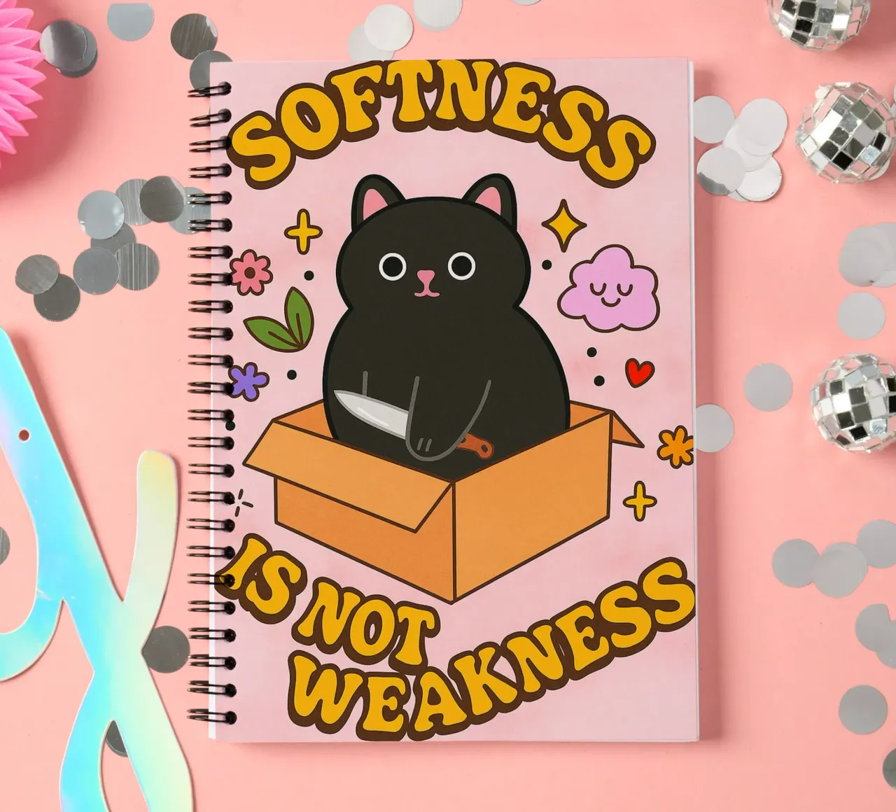 softness is not weakness spiral notebook by SADELA