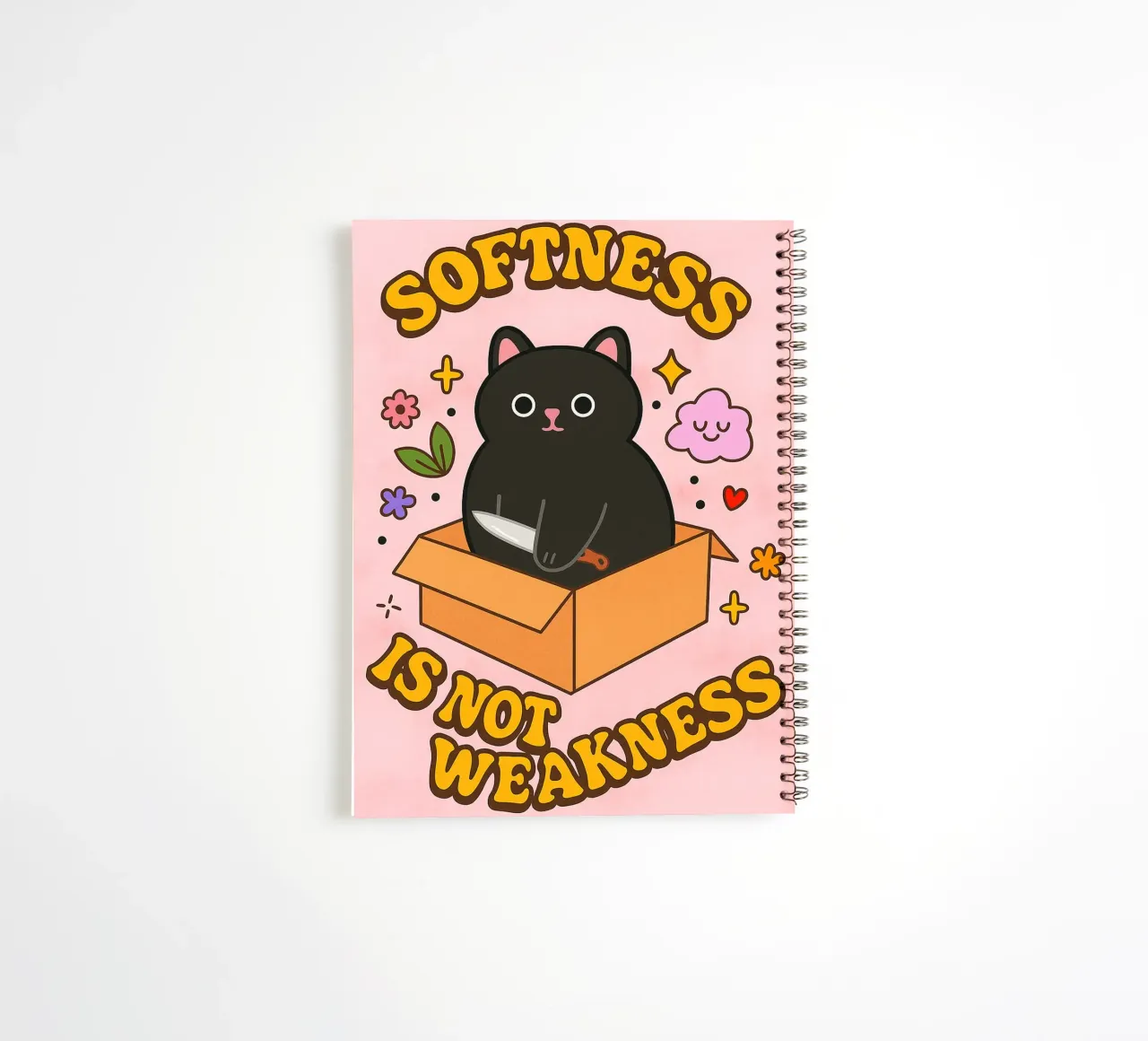 zachtheid is geen zwakte notitieboek met spiraal van SADELA