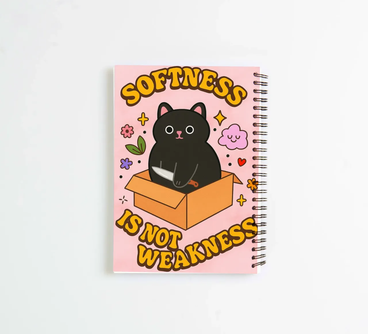 zachtheid is geen zwakte notitieboek met spiraal van SADELA