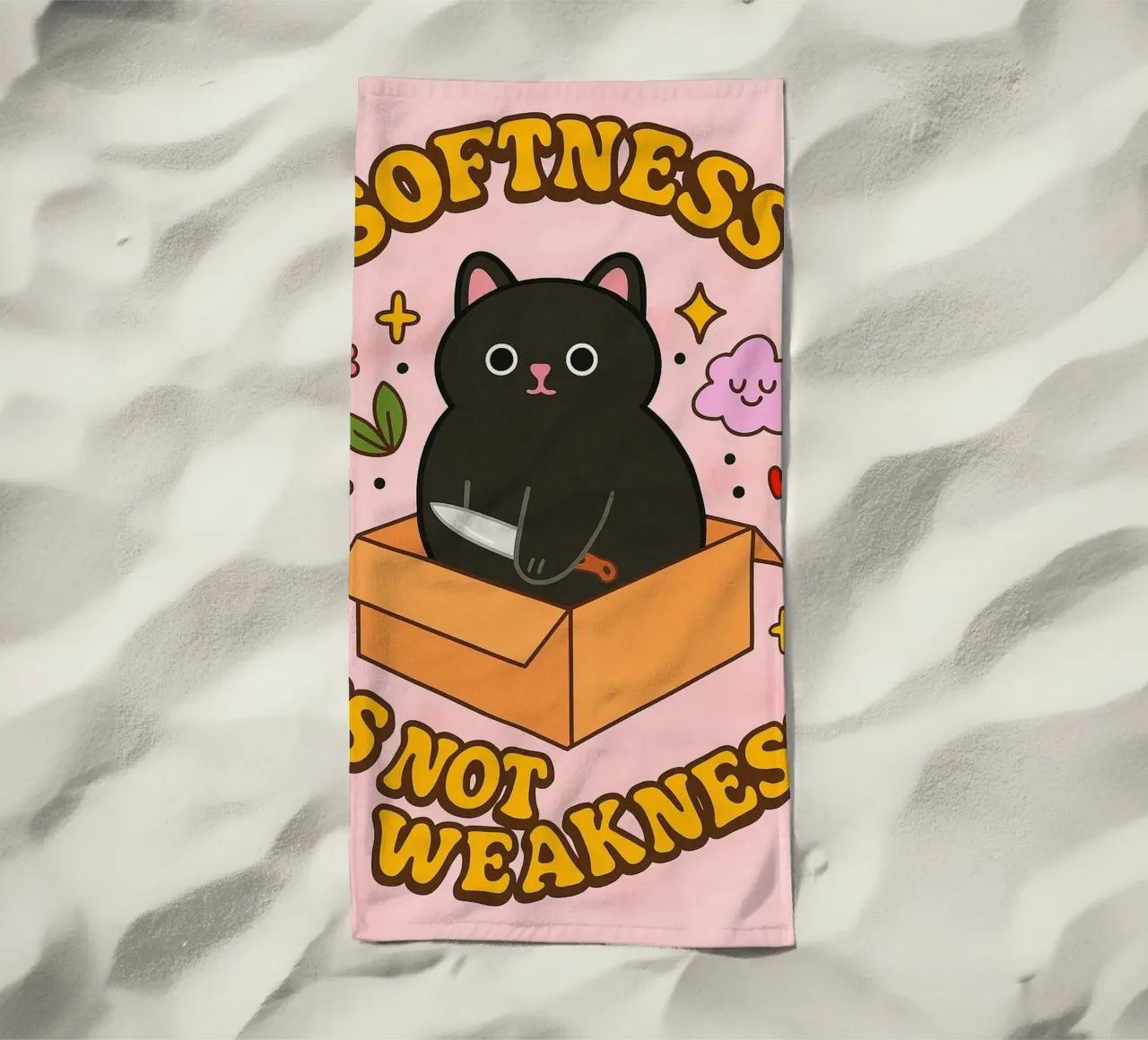 softness is not weakness beach towel by SADELA