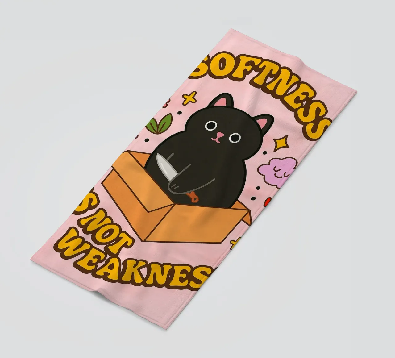 softness is not weakness beach towel by SADELA