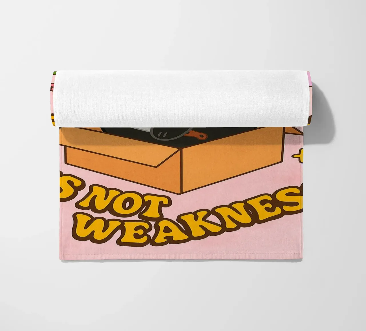 softness is not weakness beach towel by SADELA