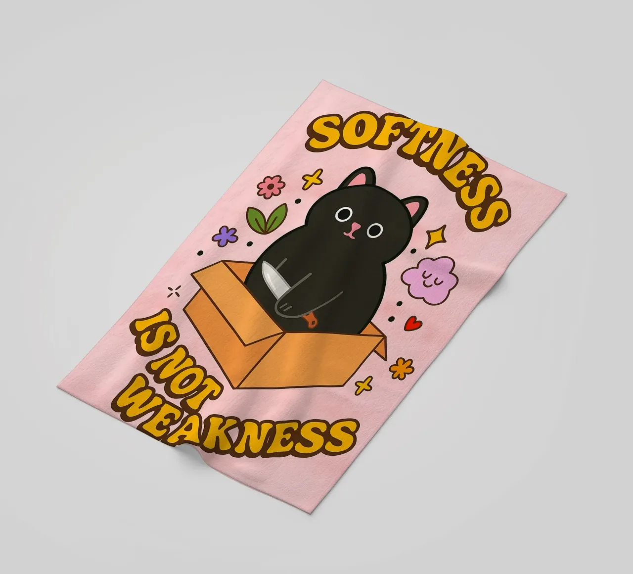 softness is not weakness beach towel by SADELA
