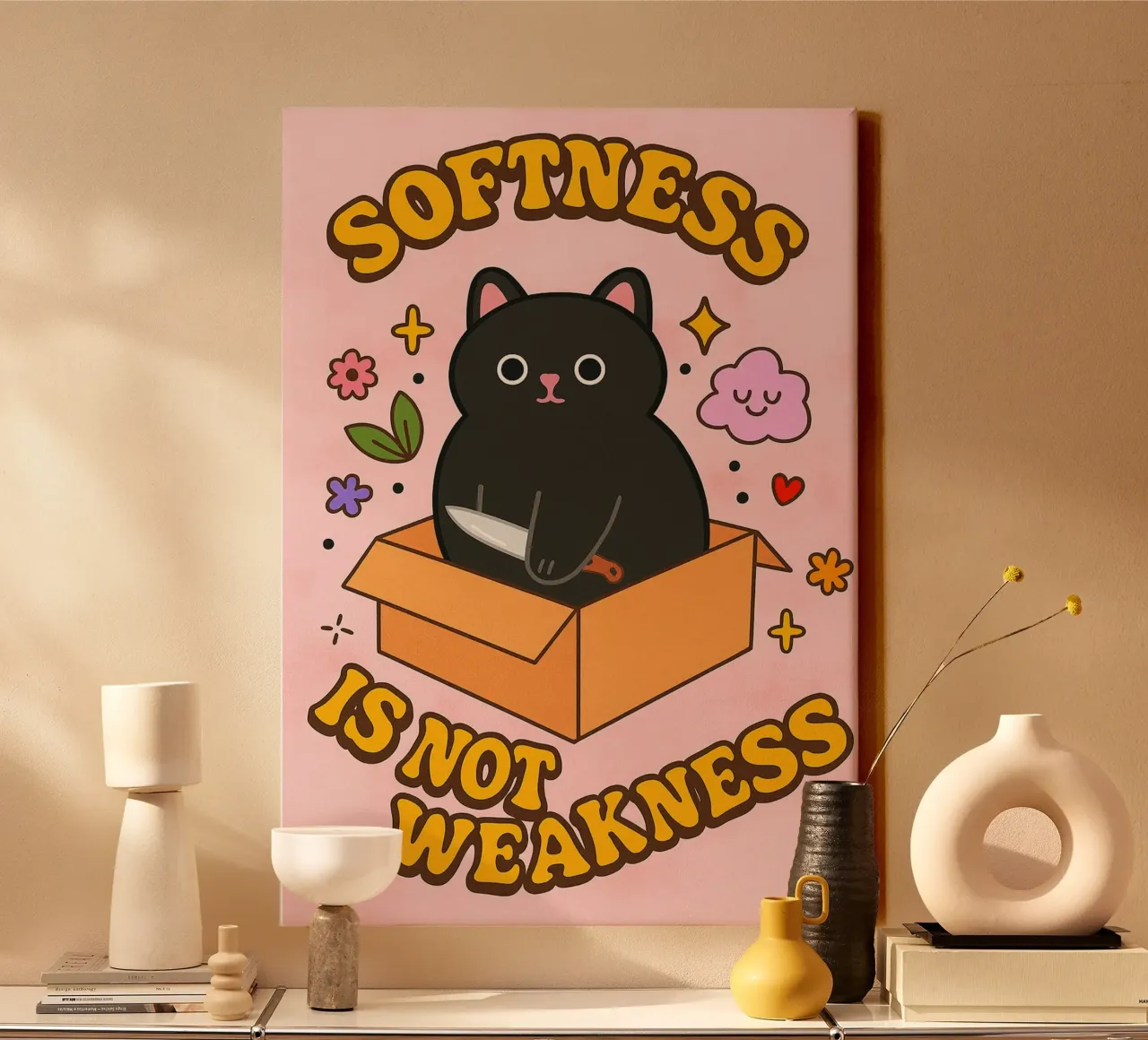 softness is not weakness canvas by SADELA