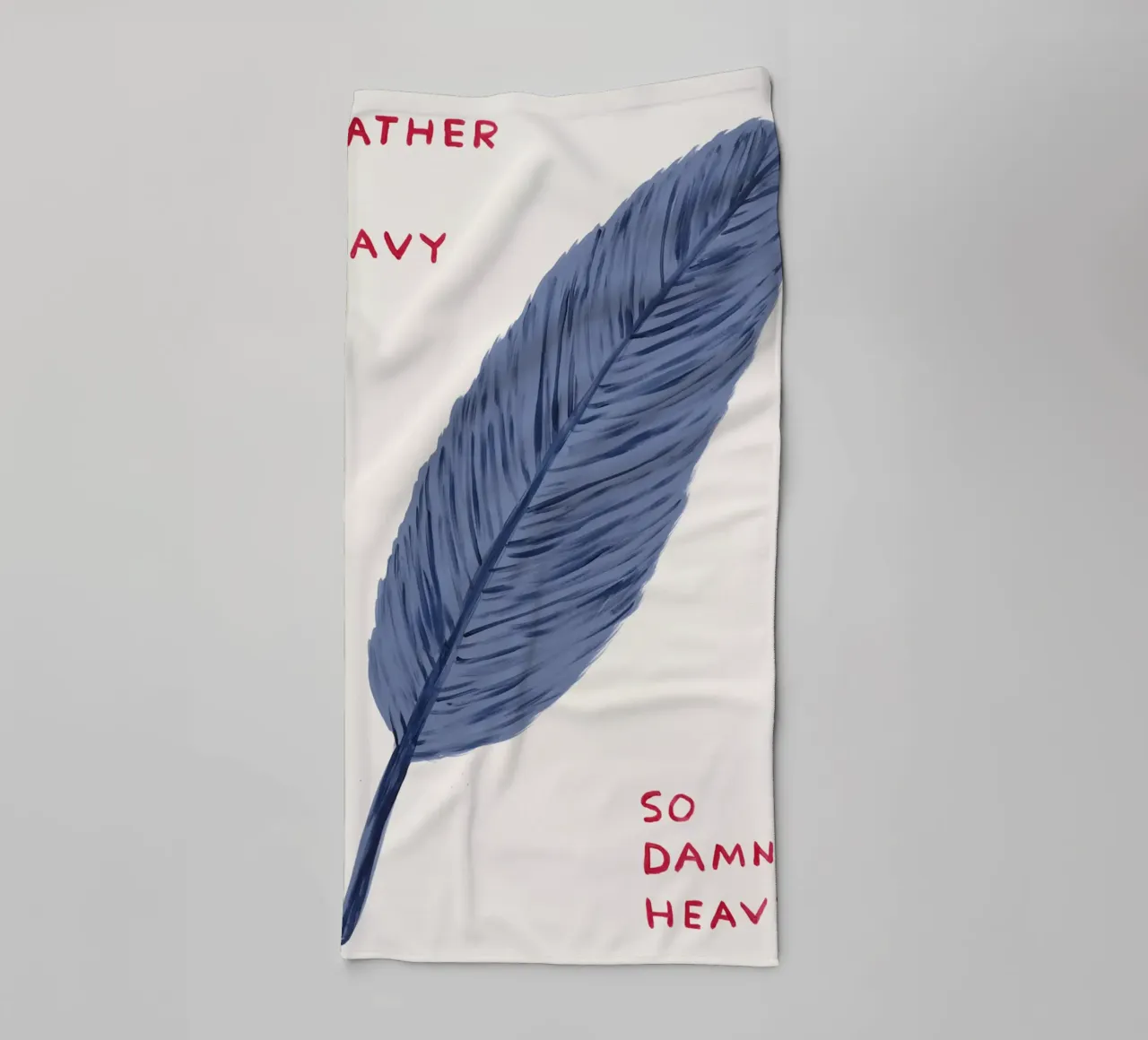 Feather Is Heavy David Shrigley So Damned Heavy asciugamano da bagno da RANDER J