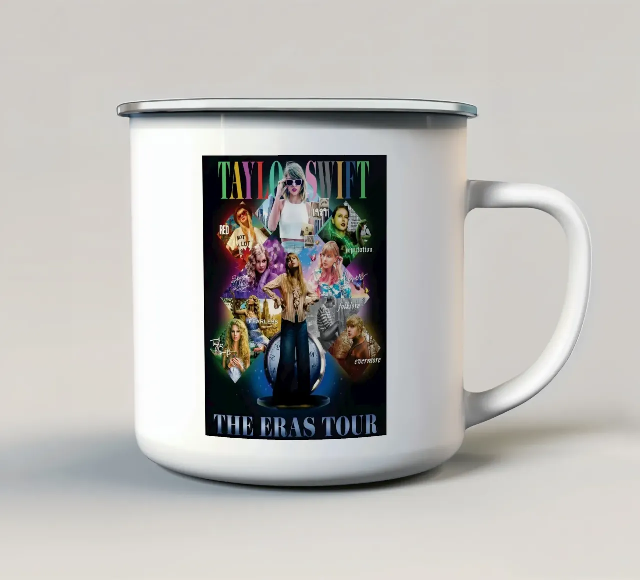Poster della regina del pop energia Taylor swift tazza in smalto da dfgtfdt
