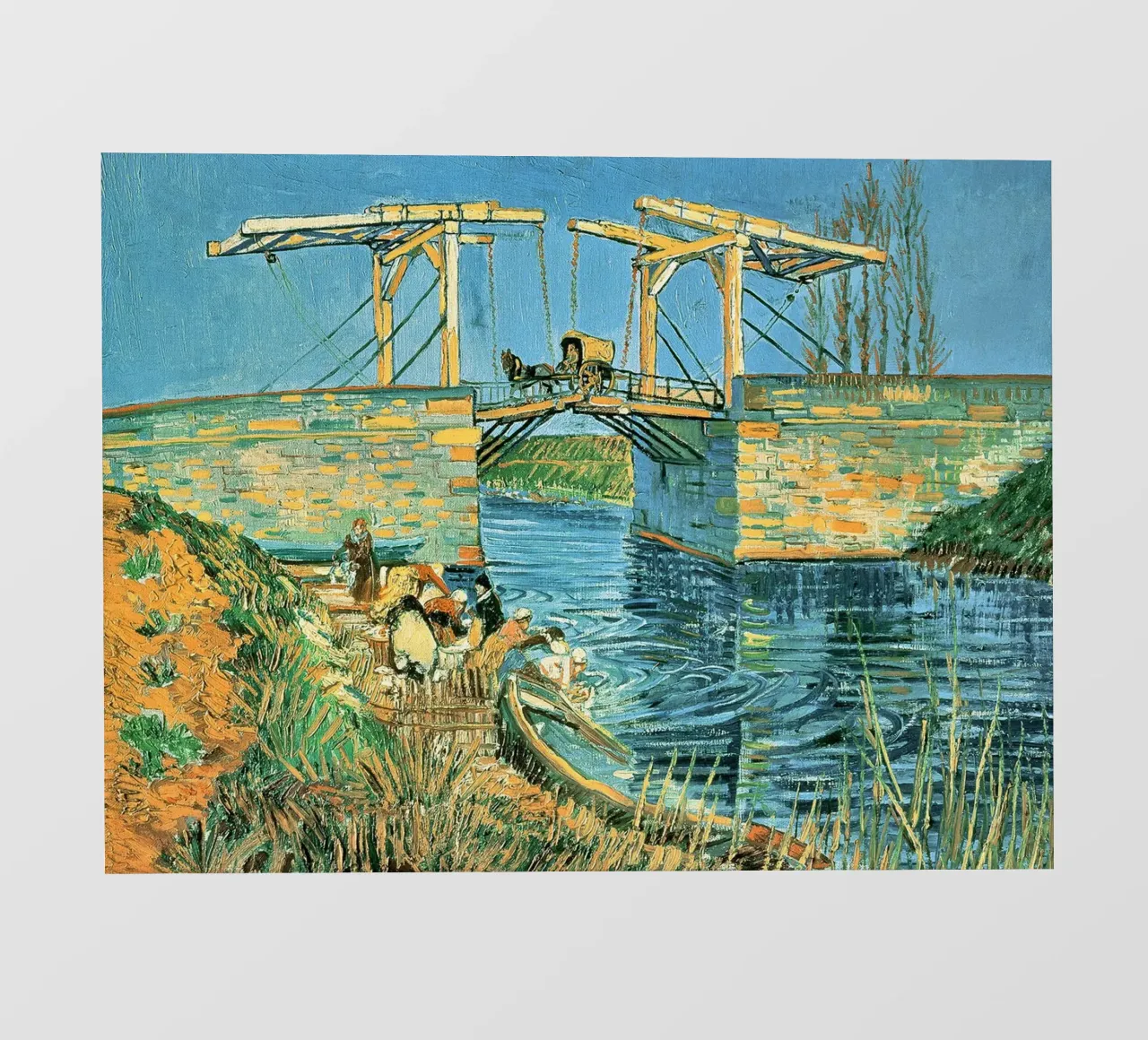 Il ponte di Langlois ad Arles con le lavandaie telo in pvc da Roy Terrell