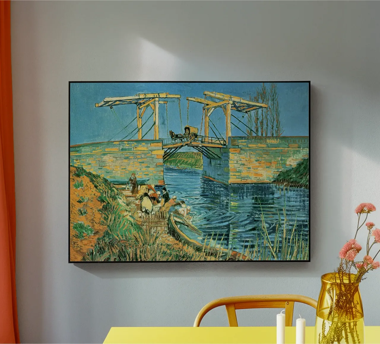 Il ponte di Langlois ad Arles con le lavandaie plexiglass da Roy Terrell