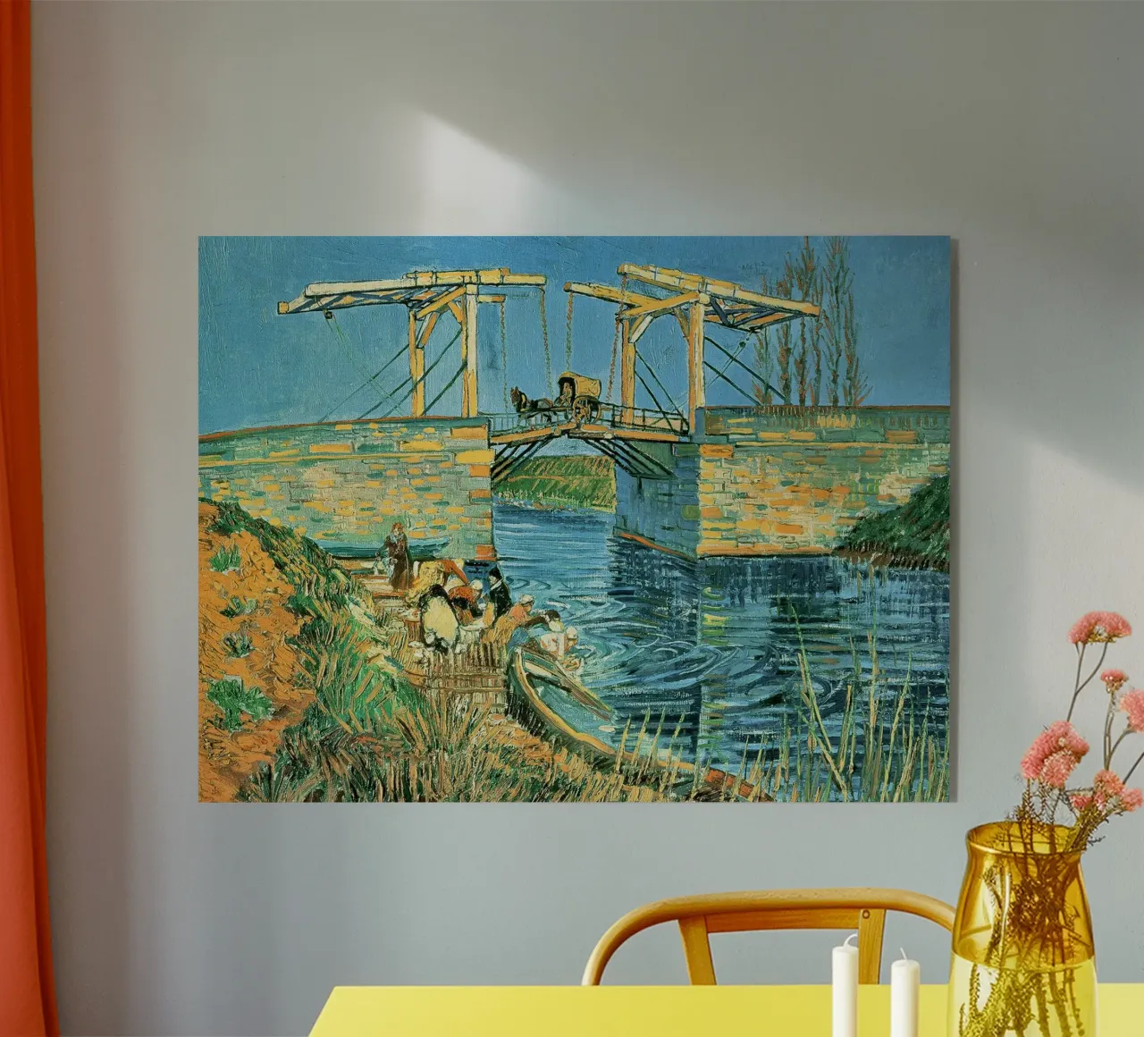 Il ponte di Langlois ad Arles con le lavandaie plexiglass da Roy Terrell