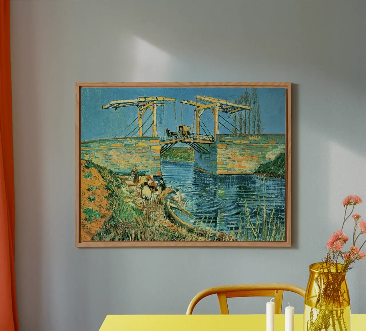 Il ponte di Langlois ad Arles con le lavandaie alluminio dibond da Roy Terrell