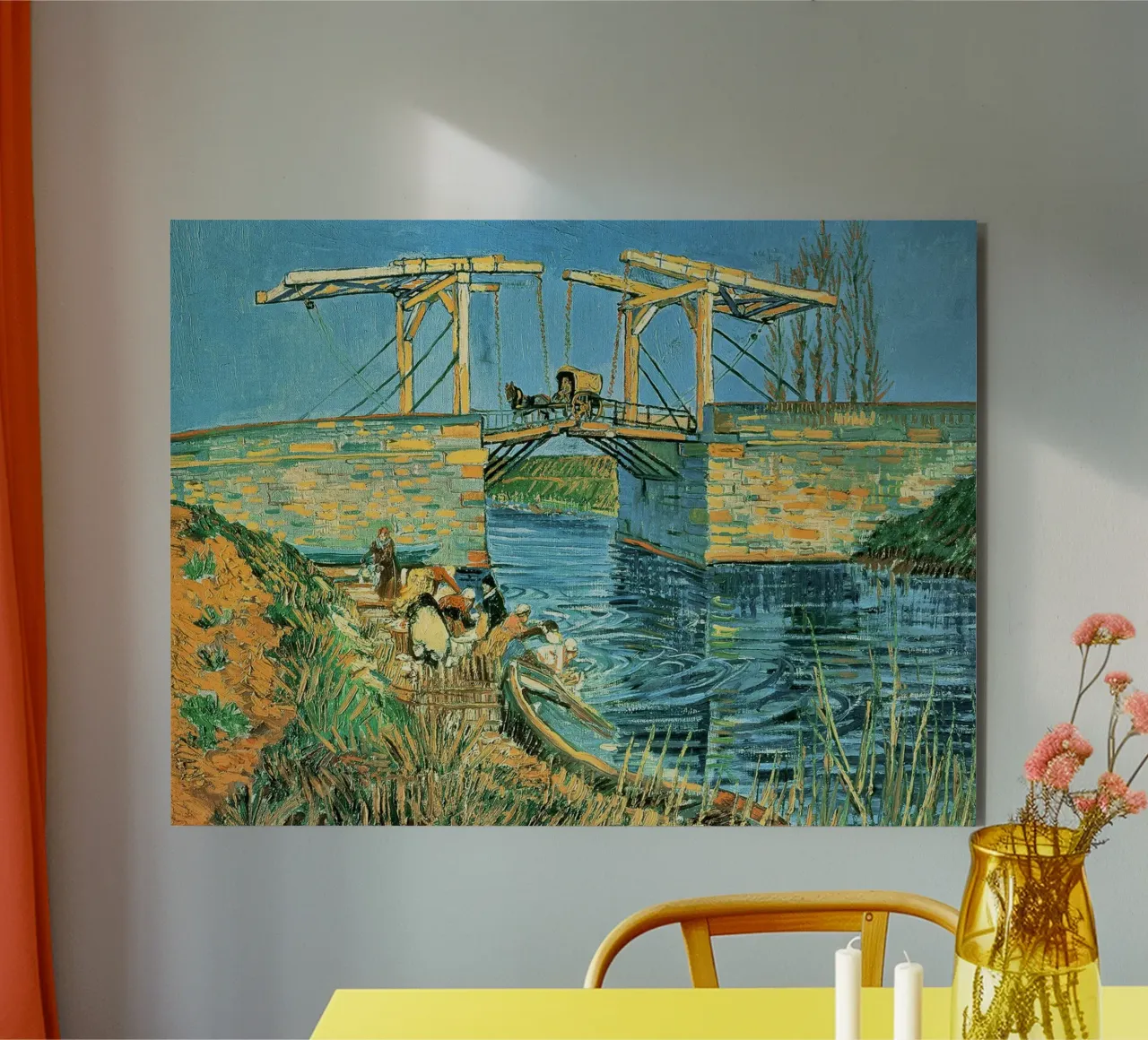 Il ponte di Langlois ad Arles con le lavandaie alluminio dibond da Roy Terrell
