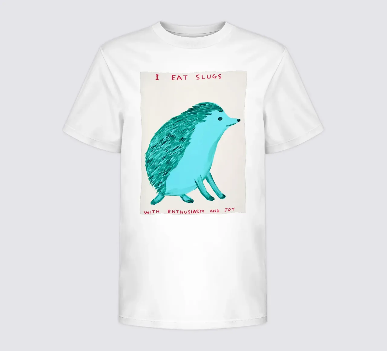 I Eat Slugs David Shrigley With Enthusiasm And Joy Poster t-shirt bambini da RANDER J