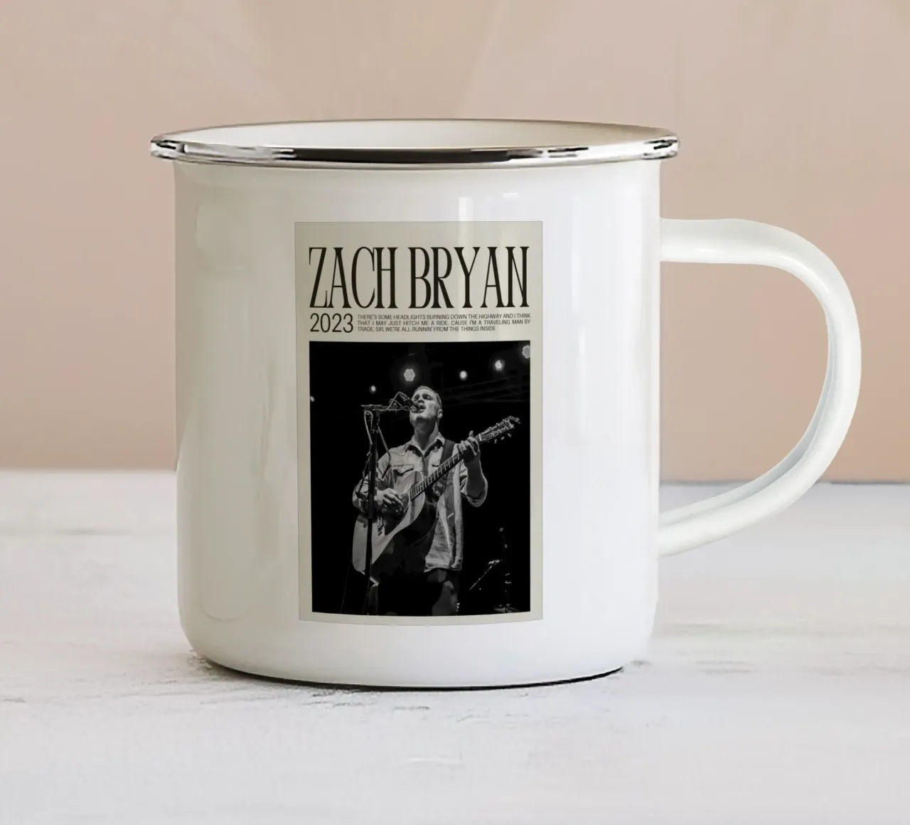 Zach Bryan tazza in smalto da esoygeboys