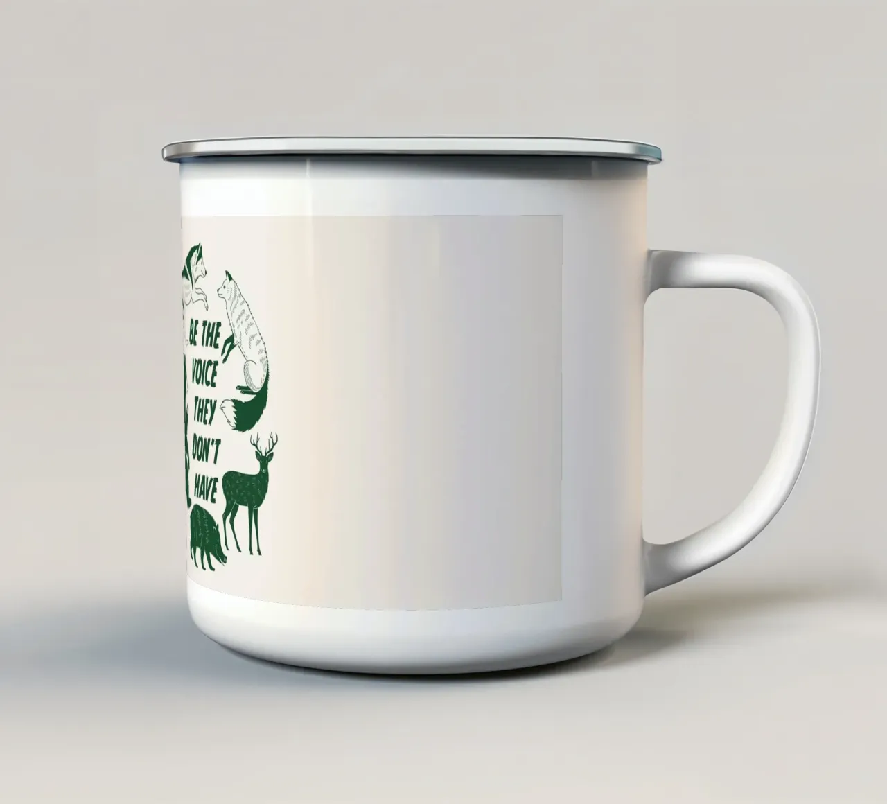 Sii la voce tazza in smalto da Eco Rebel Creative