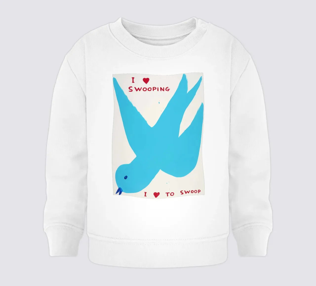 I Love Swooping David Shrigley I Love Swoop felpa neonato da RANDER J