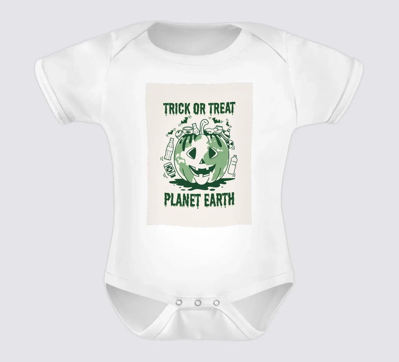 Süßes oder Saures - Planet Erde Kurzarm Babybody von Eco Rebel Creative