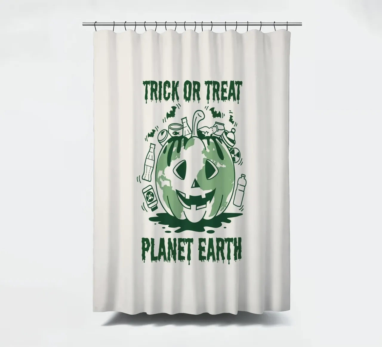 Süßes oder Saures - Planet Erde Duschvorhang von Eco Rebel Creative