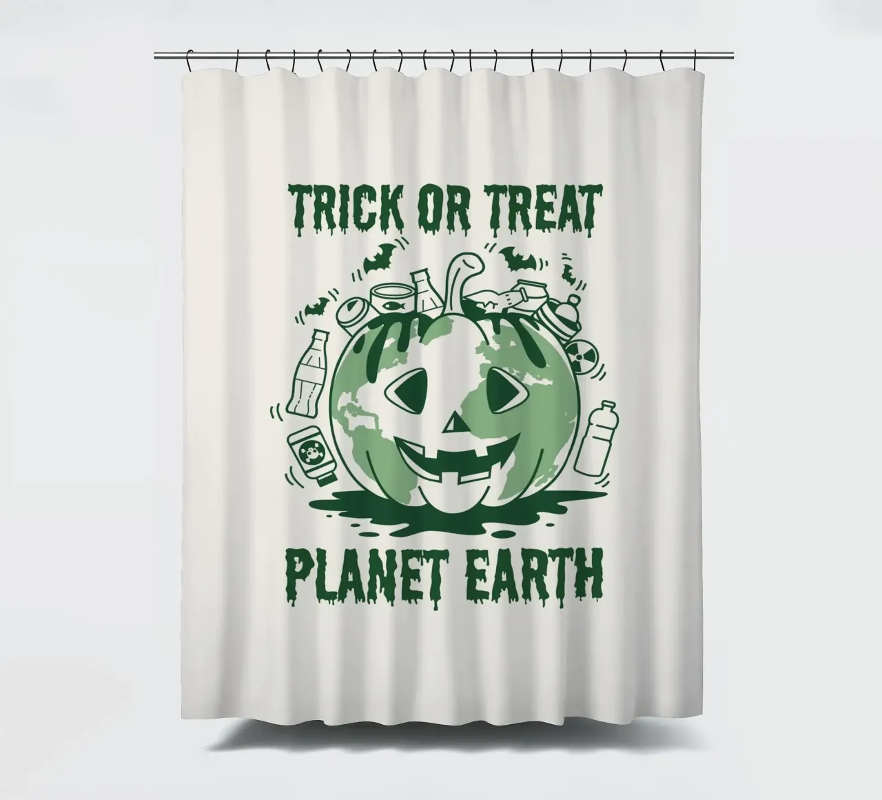 Süßes oder Saures - Planet Erde Duschvorhang von Eco Rebel Creative